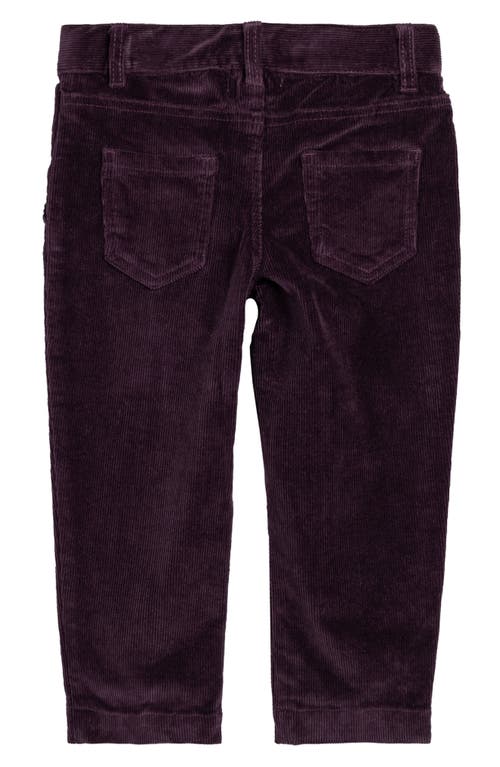 Shop Miles The Label Kids' Stretch Organic Cotton Corduroy Pants In Dark Purple