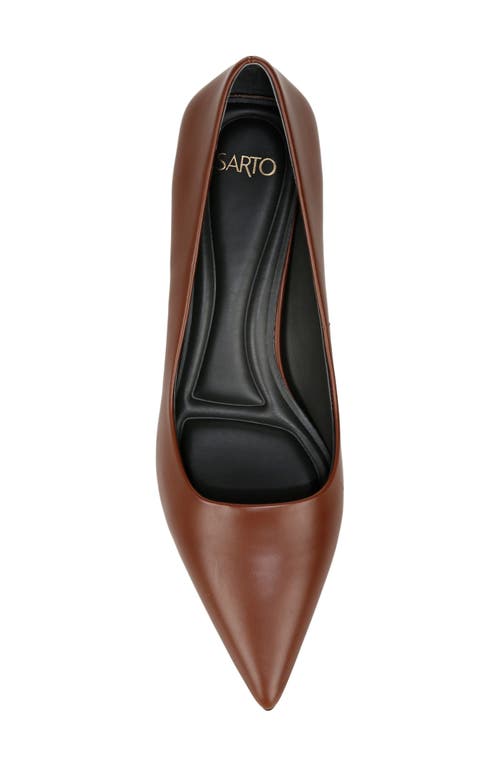 Shop Sarto By Franco Sarto Diva Pointed Toe Kitten Heel Pump In Brown