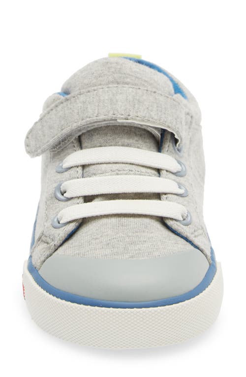 Shop See Kai Run Kids' Tanner Sneaker In Gray Jersey/lime