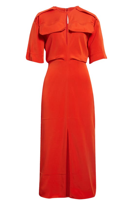 VICTORIA BECKHAM UTILITY DETAIL CADY MIDI DRESS