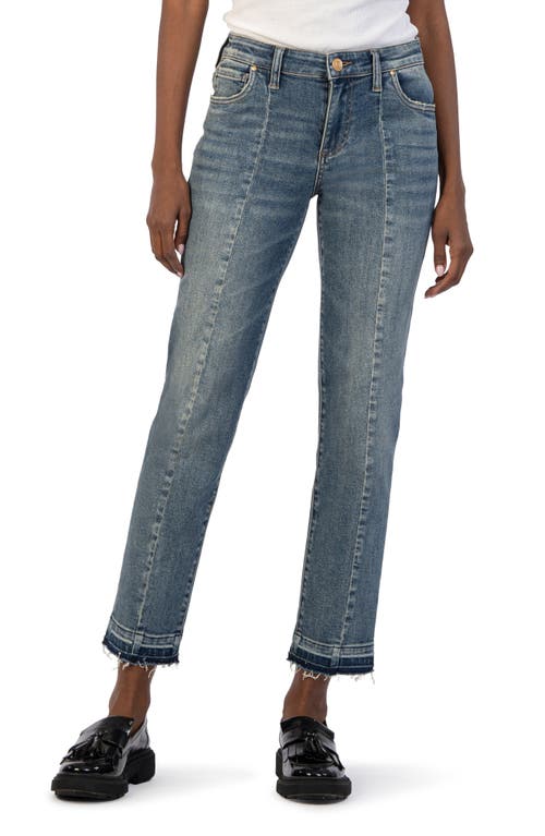 KUT from the Kloth Rachael Release Hem Mid Rise Seamed Ankle Mom Jeans Award at Nordstrom,
