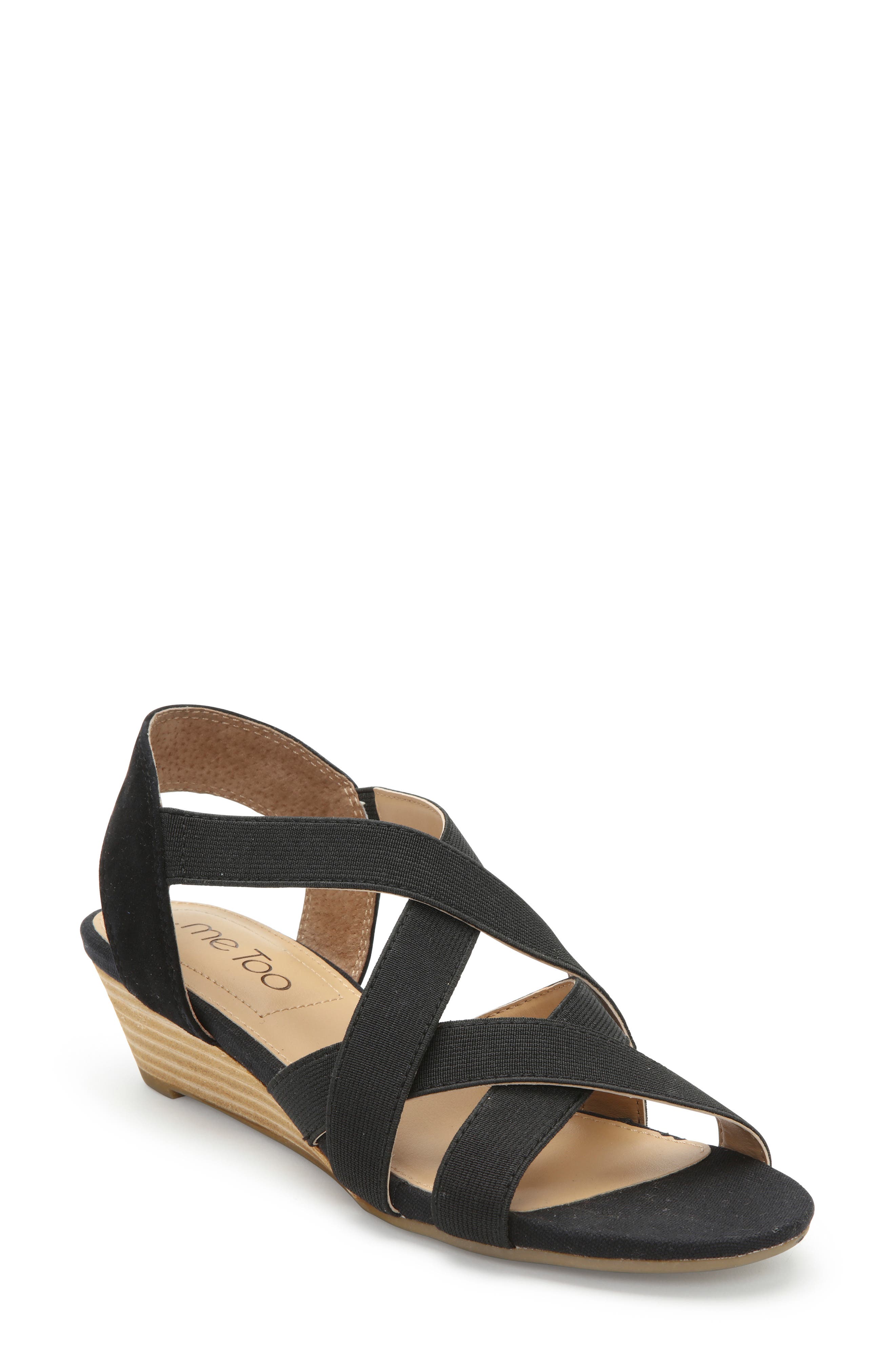 Me Too Saffron Wedge Sandal- Black