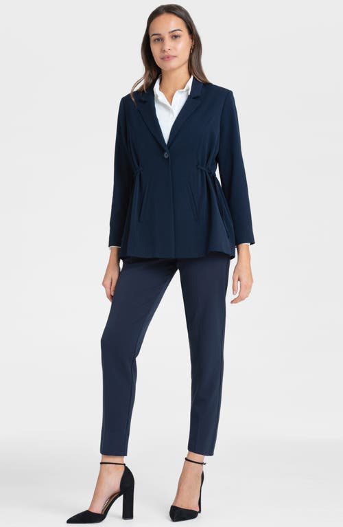 Shop Seraphine Tapered Compression Postpartum Leggings In Navy