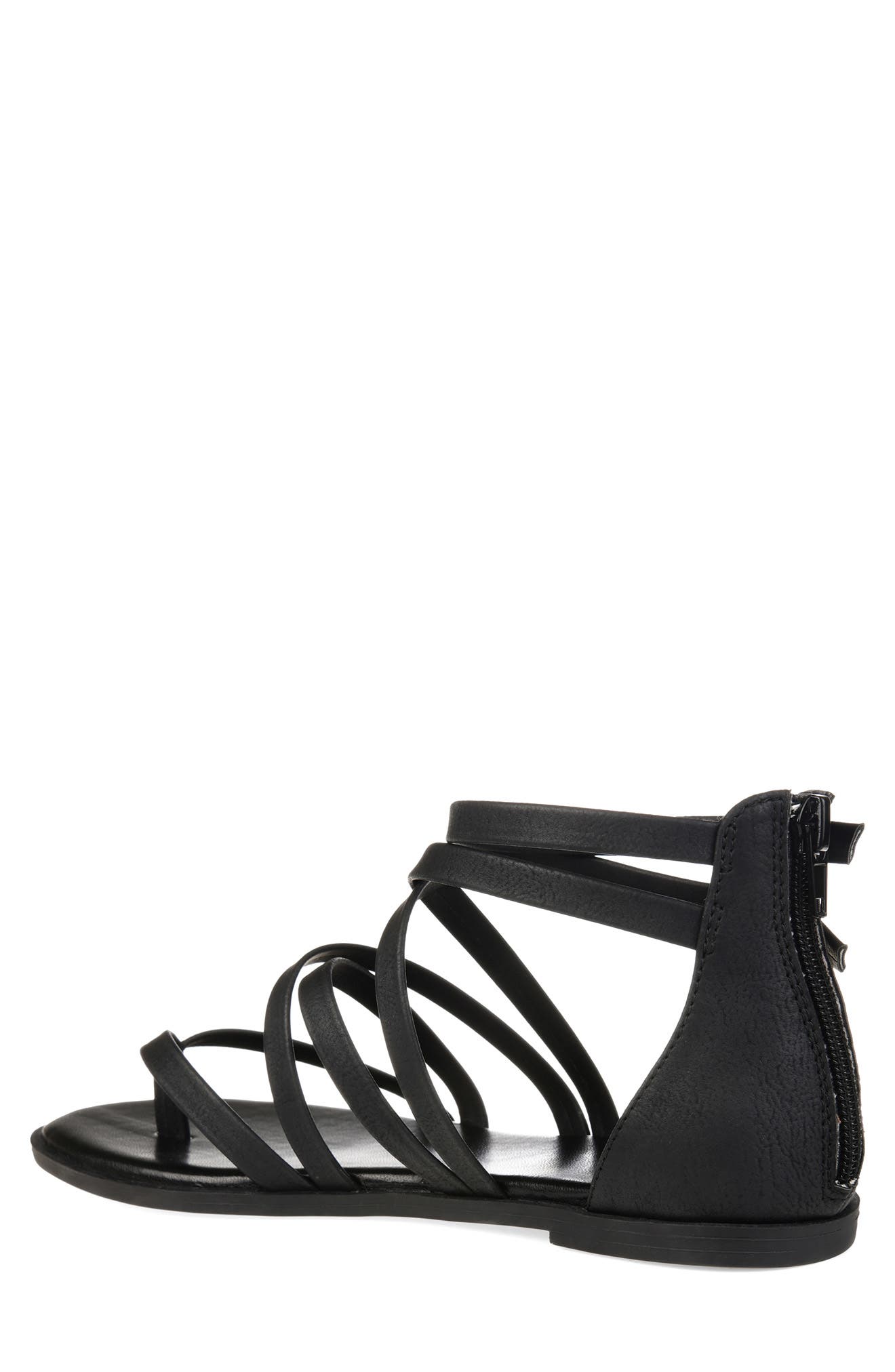 wide width black sandals