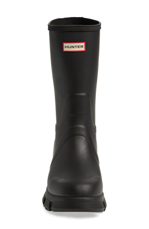 Hunter Micah Lug Sole Waterproof Rain Boot In Black
