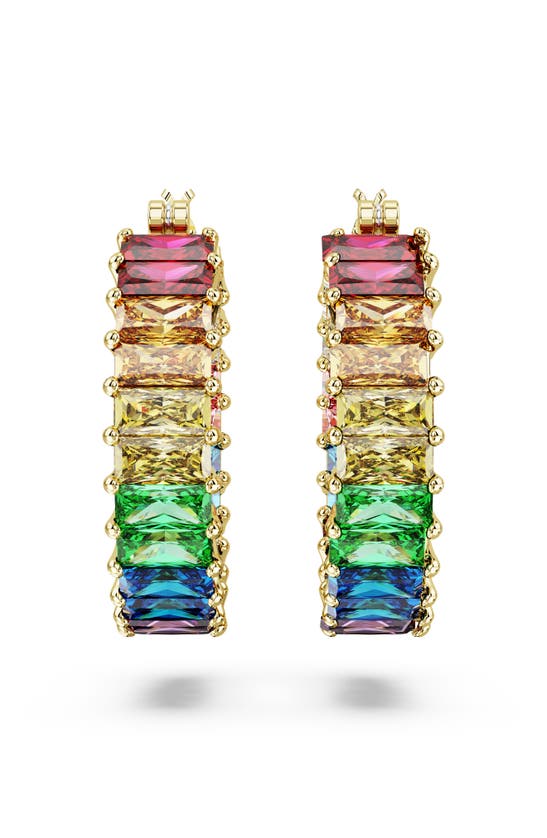 Shop Swarovski Matrix Pride Hoop Earrings In Multicolored