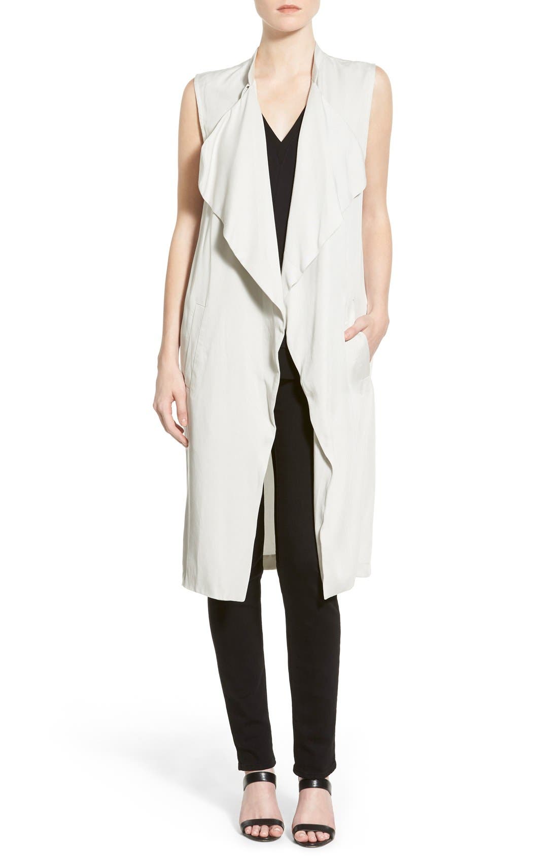 cashmere long vest