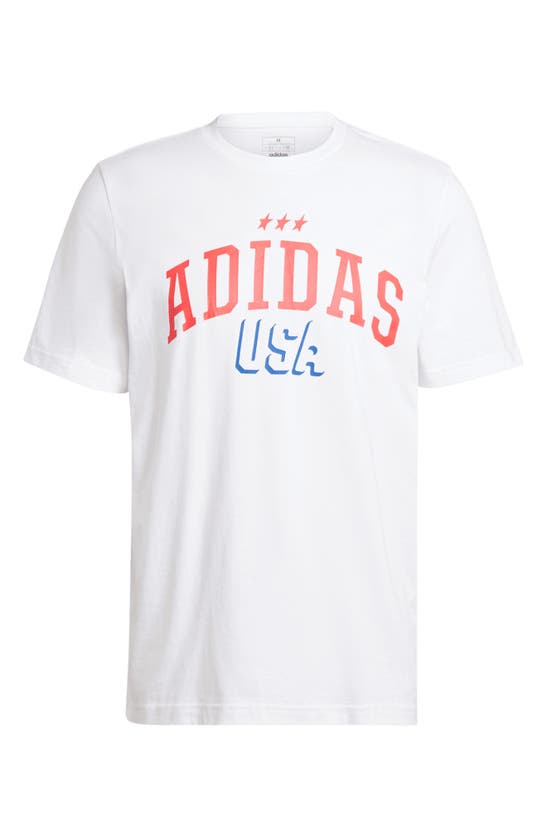 Shop Adidas Originals Adidas Americana Graphic T-shirt In White