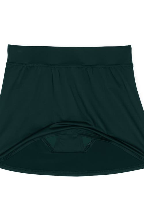 Shop Lands' End Tummy Control Skirt Swim Bottoms In Deep Balsam