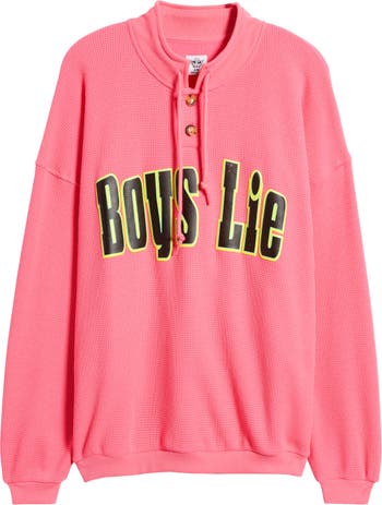 Where Your Love Lies Waffle Knit Embroidered Long Sleeve Henley