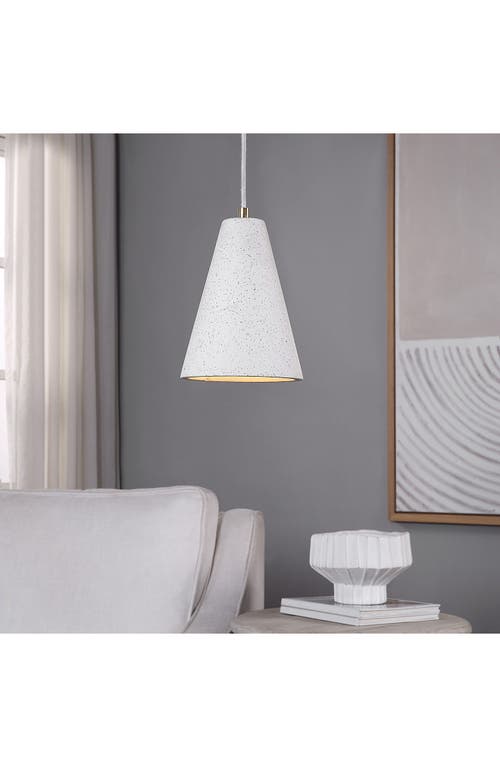 Renwil Paula Ceiling Light Fixture In Off White/speckles/ant Brass