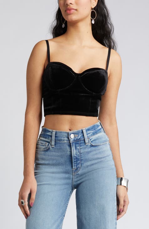 HDE Women's Plus Size Spaghetti Strap Cami Bralette Bustier Crop Top :  : Clothing, Shoes & Accessories