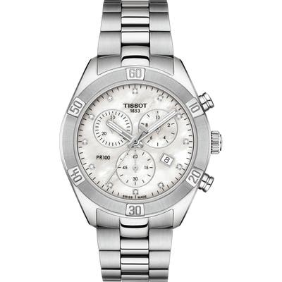 Tissot Pr 100 Diamond Chronograph Bracelet Watch,