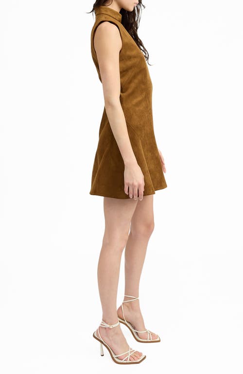 Shop En Saison Logan Sleeveless Minidress In Brown