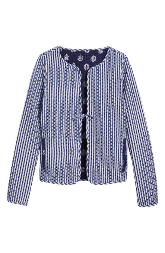 Vineyard Vines Reversible Quilted Cotton Jacket In Fleurdeleaf Deep Bay