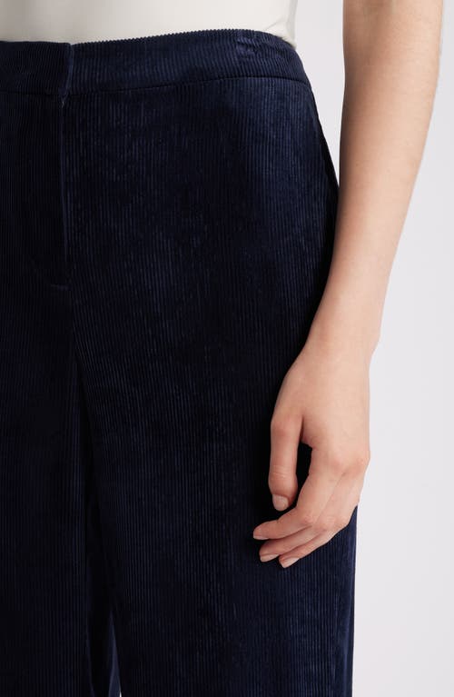 Shop Kobi Halperin Soft Corduroy Straight Leg Pants In Navy