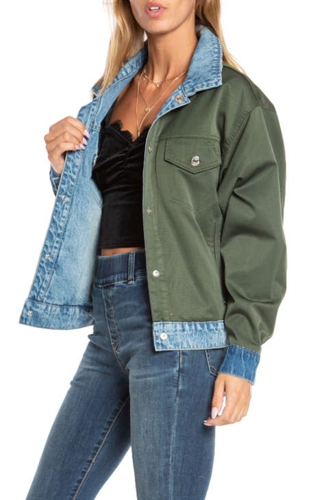 Ladies Vintage Chain Crop Jean Jacket Lapel Button Down Long Sleeve Pocket  Distressed Denim Teen Girls Coat Fleece Coat at  Women's Coats Shop