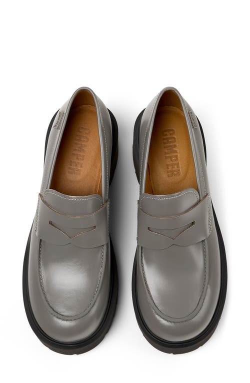 Shop Camper Milah Penny Loafer In Medium Gray