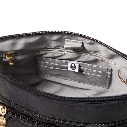 Baggallini Modern Pocket Crossbody Bag In Black With Gold Hardware