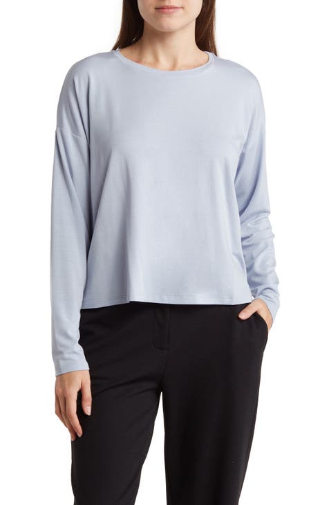 Eileen Fisher White Blouse Womens 1X Tencel Shirt Top Forward Seam 2Button  190428532587 on eBid United States