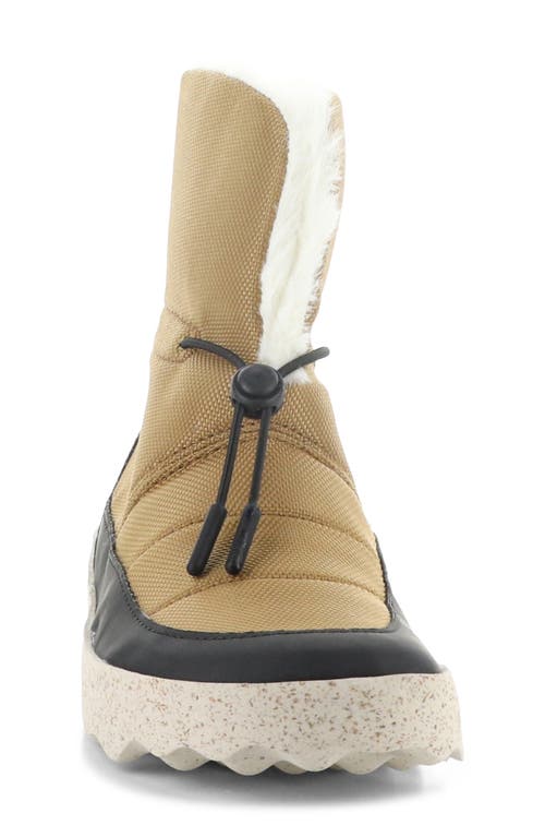 Shop Asportuguesas By Fly London Coat Faux Fur Lined Duck Boot In Brown Gravity/faux Fur