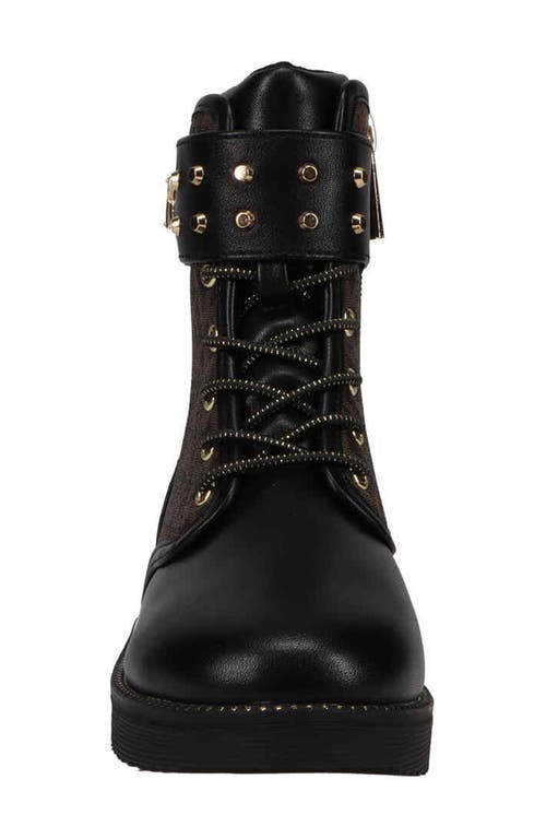 MICHAEL MICHAEL KORS MICHAEL MICHAEL KORS HASKELL STUDS FAUX PATENT LEATHER BOOT