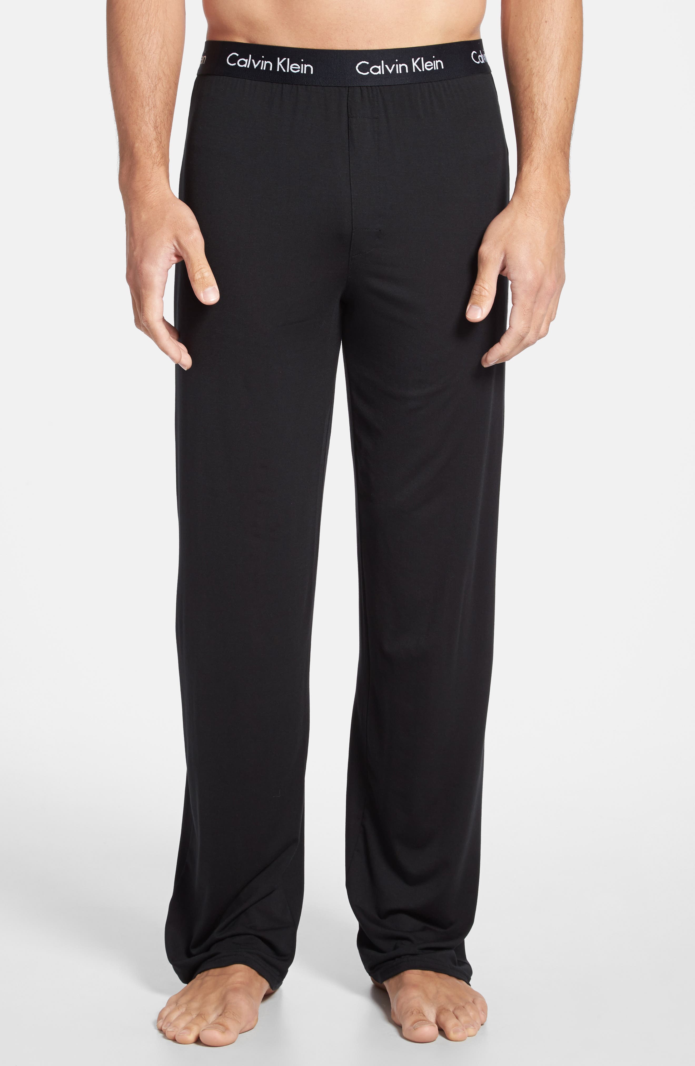 UPC 011531854987 product image for Calvin Klein 'U1143' Micromodal Lounge Pants Black X-Large | upcitemdb.com