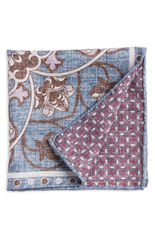 EDWARD ARMAH EDWARD ARMAH PAISLEY VINE REVERSIBLE SILK POCKET SQUARE 