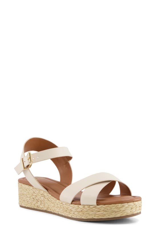 Shop Dune London Linnie Platform Wedge Sandal In Ecru