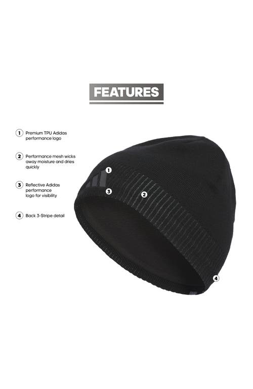 Adidas Originals Creator Three Stripe Beanie In Black/carbon Grey/grey