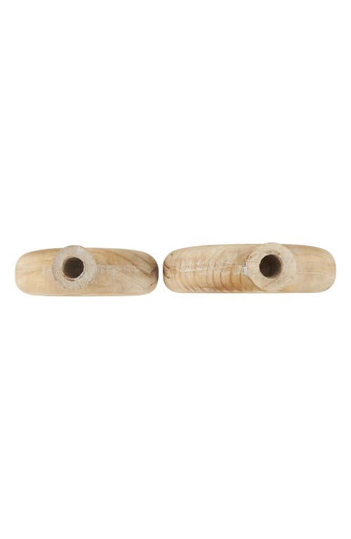 Sonoma Sage Home Set Of 2 Wood Vases In Brown