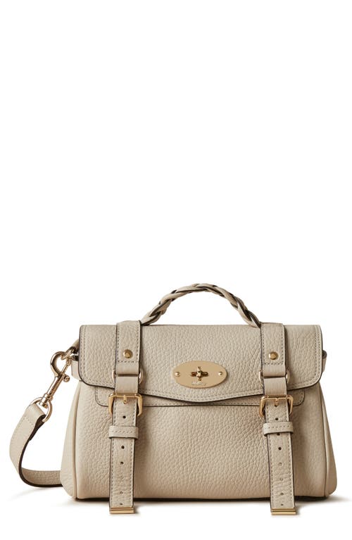 Mulberry Mini Alexa Leather Satchel in Chalk at Nordstrom