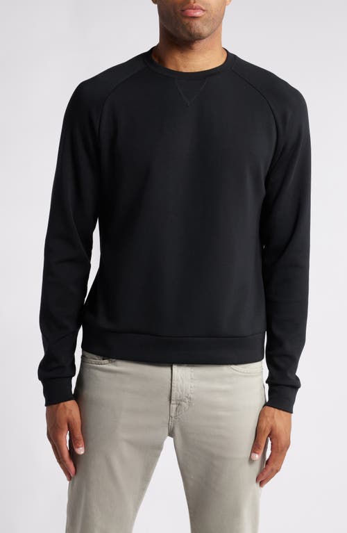 Shop Scott Barber V-stitch Performance Crewneck Sweatshirt In Black