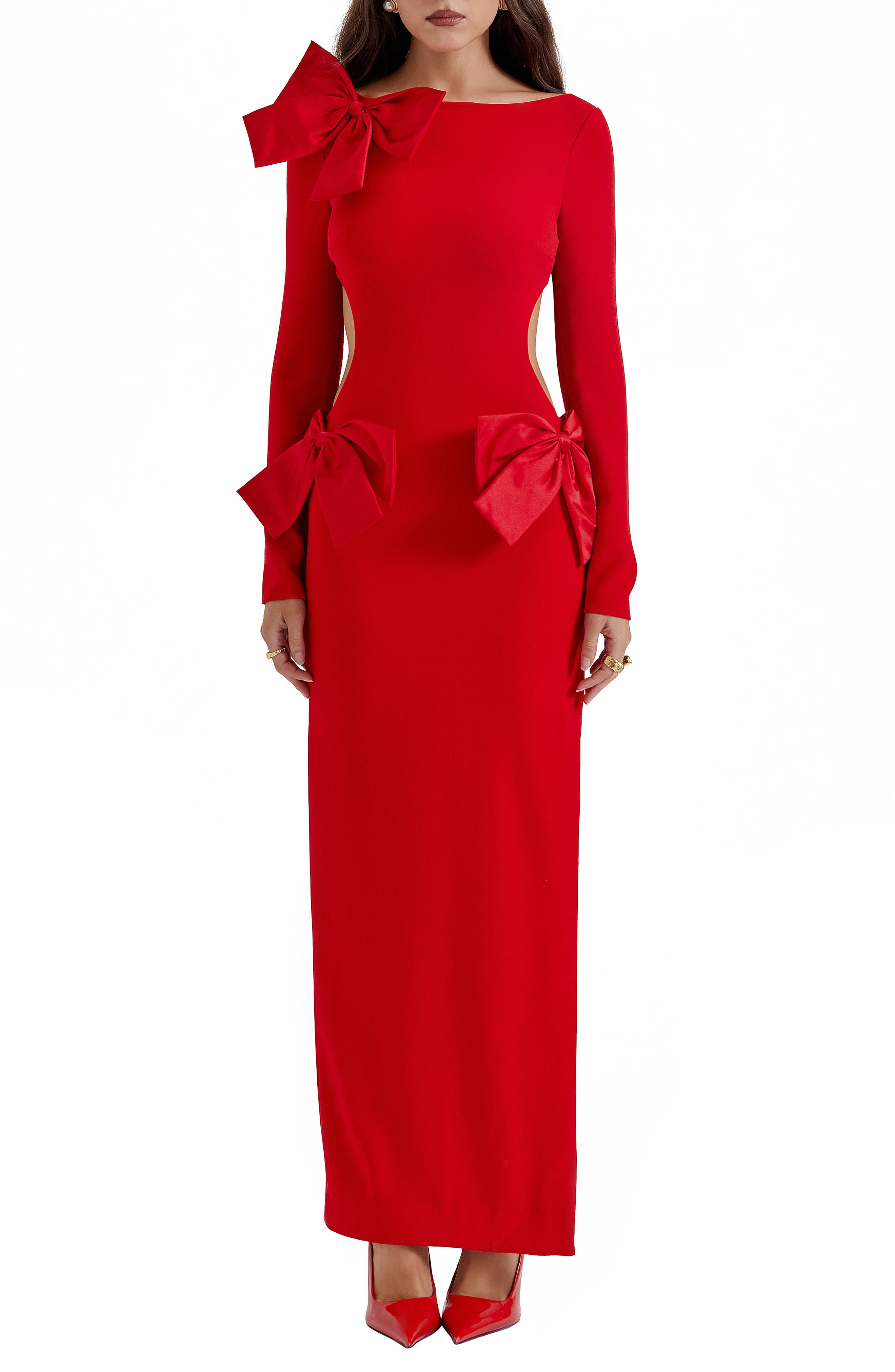 HSN Holiday Red Evening Dresses