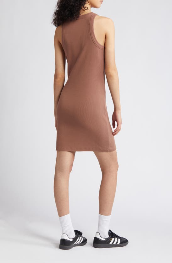 Shop Bp. Rib Tank Minidress In Brown Topaz