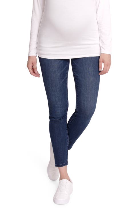 Isabel Maternity by Ingrid & Isabel Women's Side Panel Skinny Maternity  Jeans - (2/26, Ecru) at  Women's Clothing store