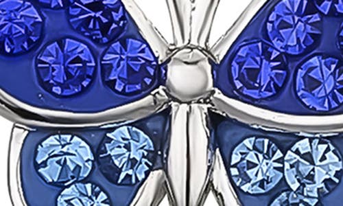 Lily Nily Kids' Crystal Butterfly Earrings In Blue