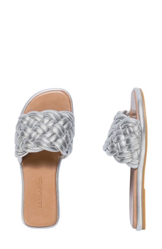 Shop Bernardo Footwear Troy Slide Sandal In Silver