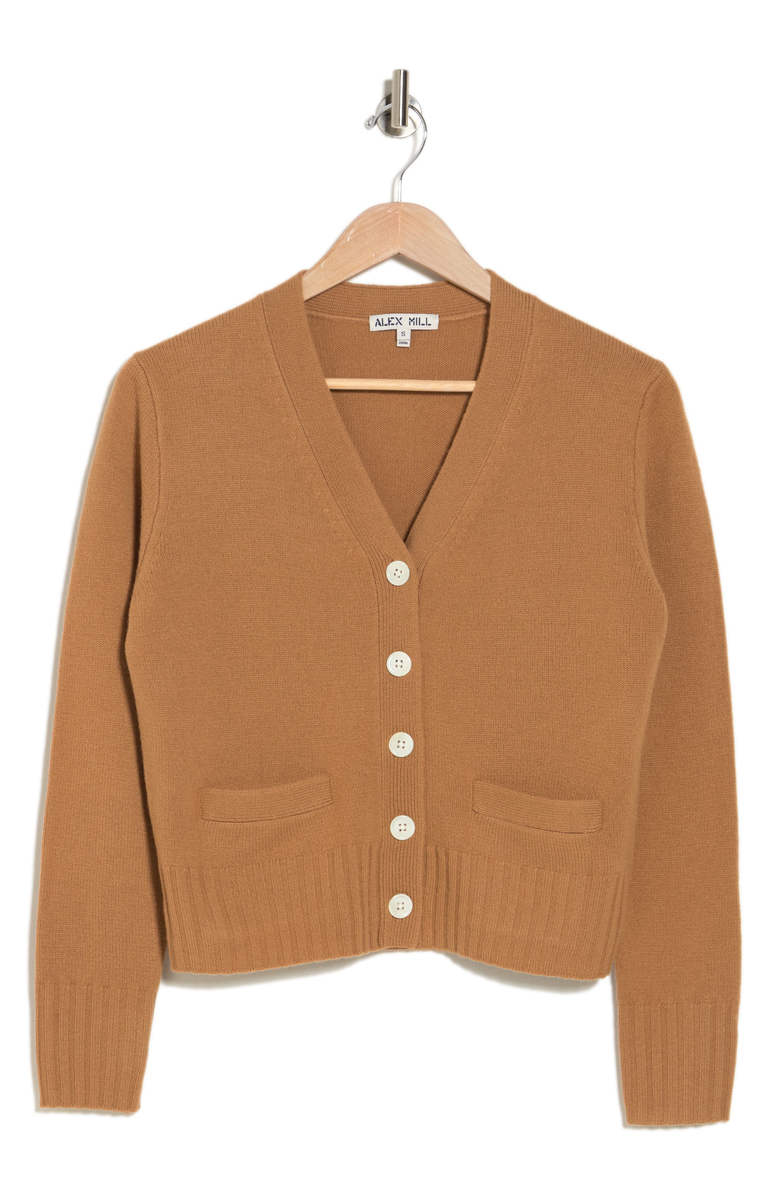 Alex Mill Bleeker Merino Cardigan in Camel at Nordstrom Rack, Size X-Large