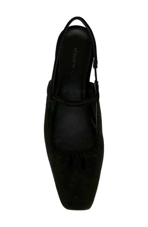 Shop Vince Venice Slingback Flat In Black Suede