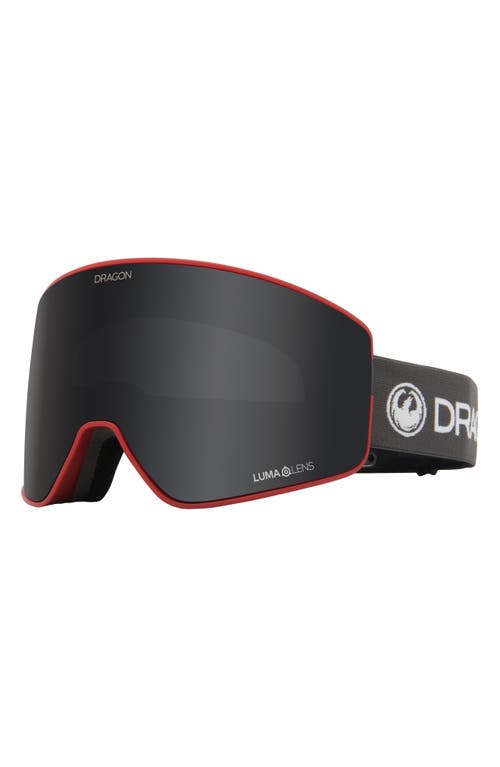 DRAGON PXV2 62mm Snow Goggles with Bonus Lens in Blockred Lldarksmoke