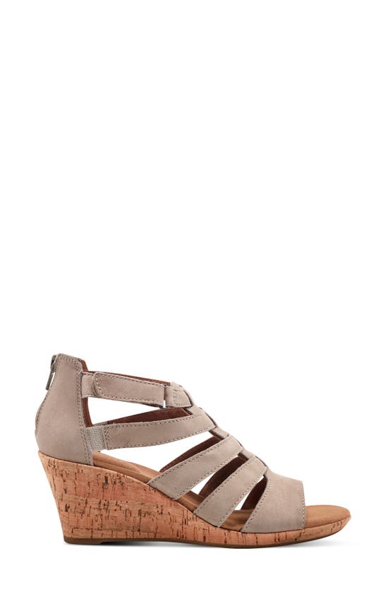 Shop Rockport Briah Gladiator Wedge Sandal In Tan