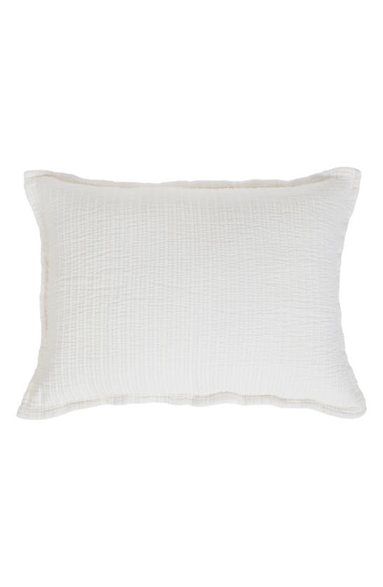 Pom Pom At Home Chatham Ribbed Cotton Sham In White Tones