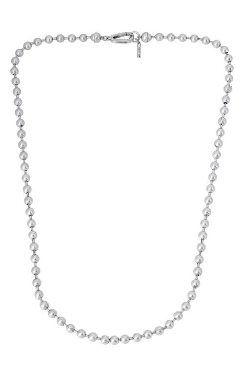 AllSaints Beadshot Sterling Silver Ball Chain Necklace in Warm Silver at Nordstrom