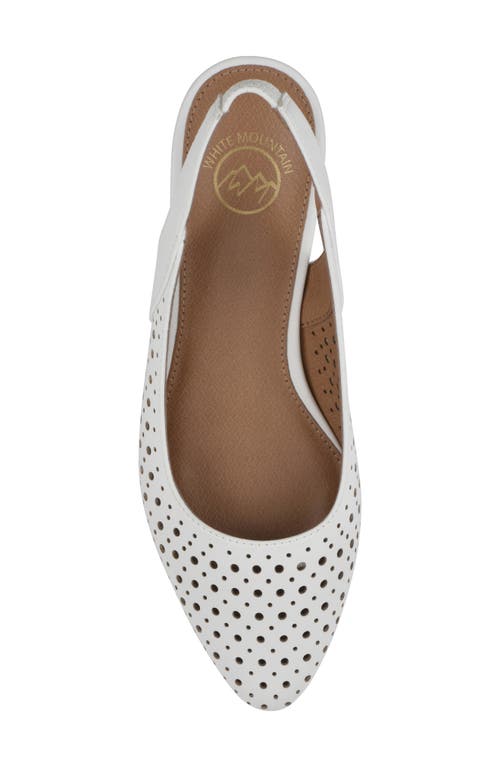 Shop White Mountain Footwear Boronic Slingback Pump In White/smooth