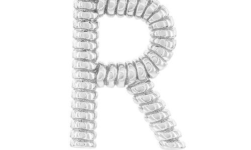 Simona Croissant Initial Pendant Necklace In Silver- R