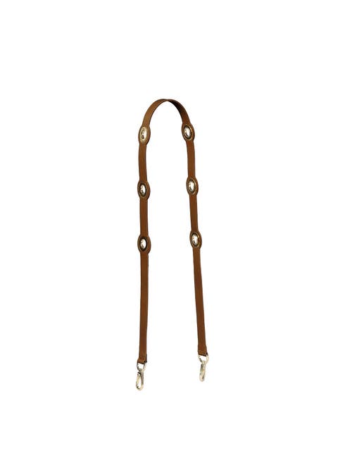 Shop Teddy Blake Eyelet Leather Strap In Camel Brown