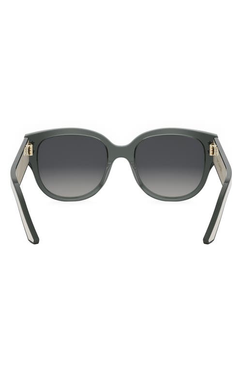 Shop Dior 'pacific B2i 54mm Butterfly Sunglasses In Shiny Dark Green/smoke