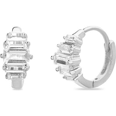 Lesa Michele Cubic Zirconia Huggie Earrings