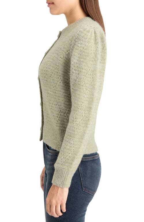 Shop Scotch & Soda Bouclé Cardigan In Washed Sage Melange